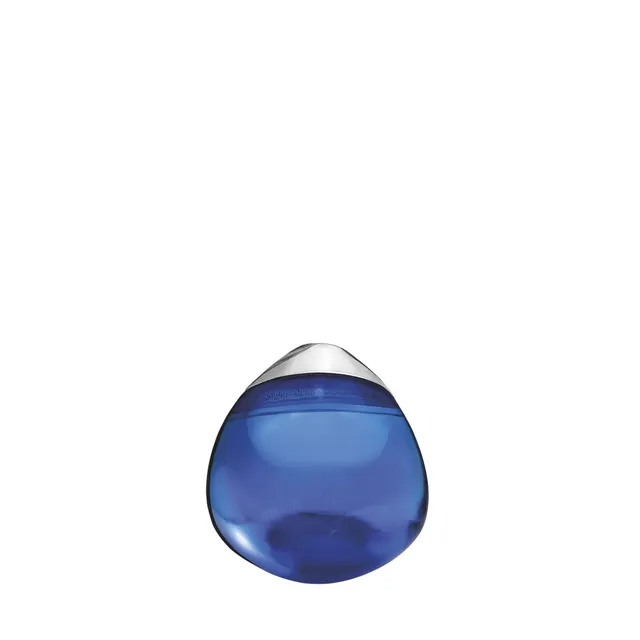 Lalique Cabochon Orecchini Cristallo Blu Cap-Ferrat Argento