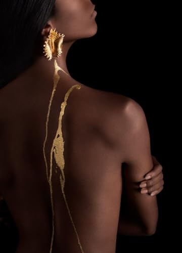 Lladró Actinia Orecchino Grande in Porcellana Oro