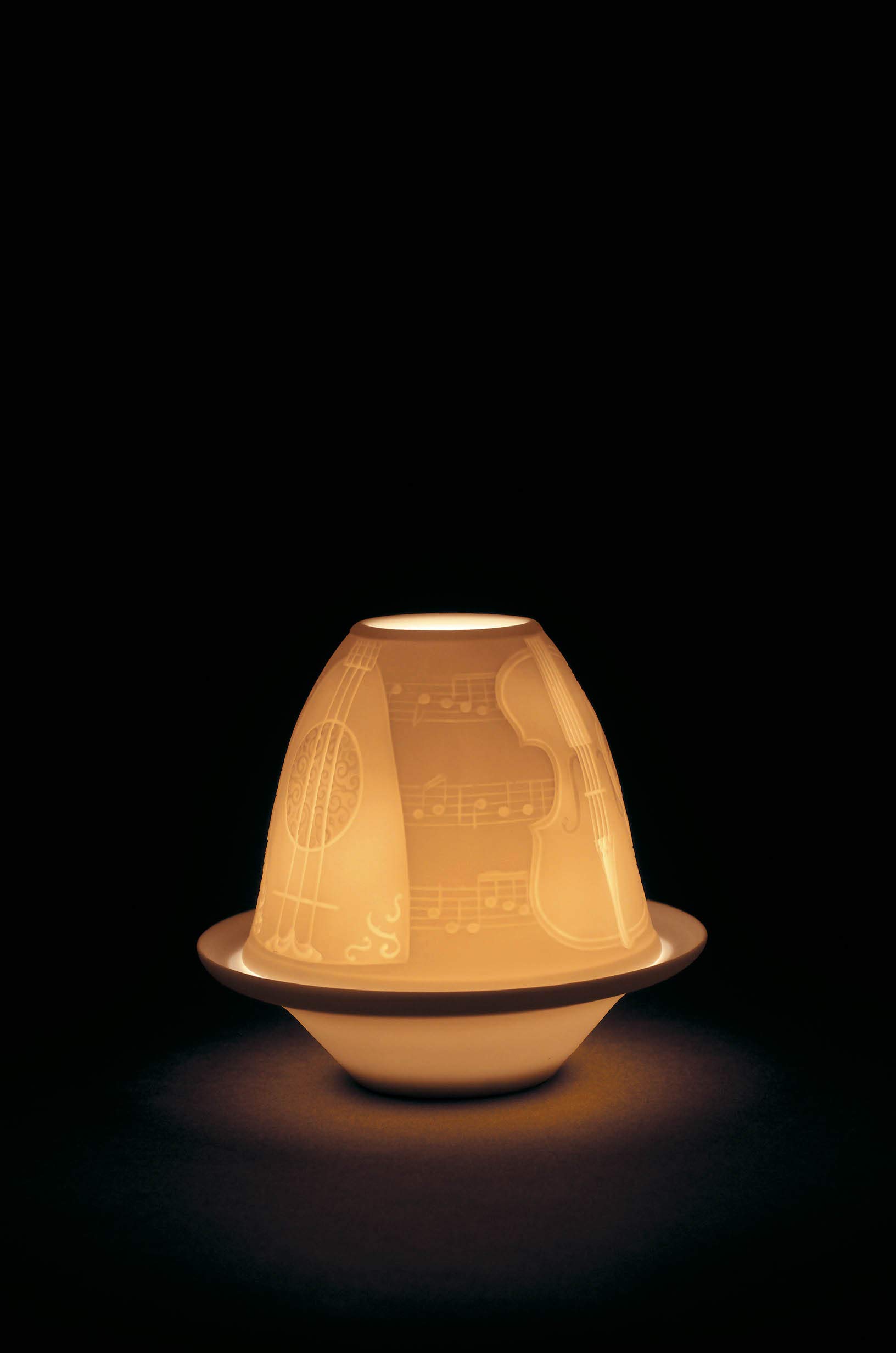 Lladró Strumenti Musicali litofania porcellana con luce