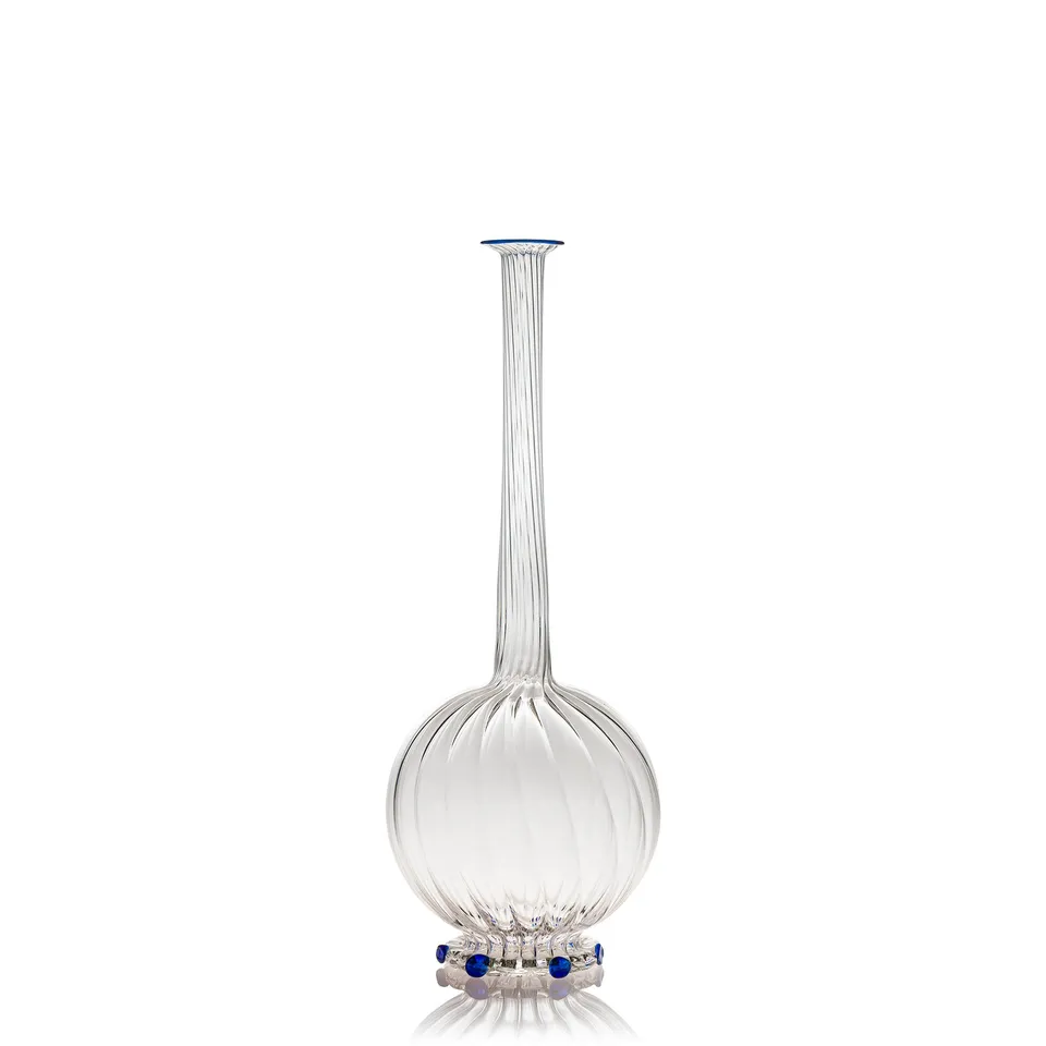 Vaporetto Cannaregio N°2 vaso vetro blu 19 cm