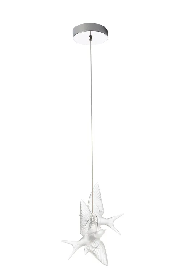 Lalique 2 Hirondelles plafoniera cristallo rondini One Size