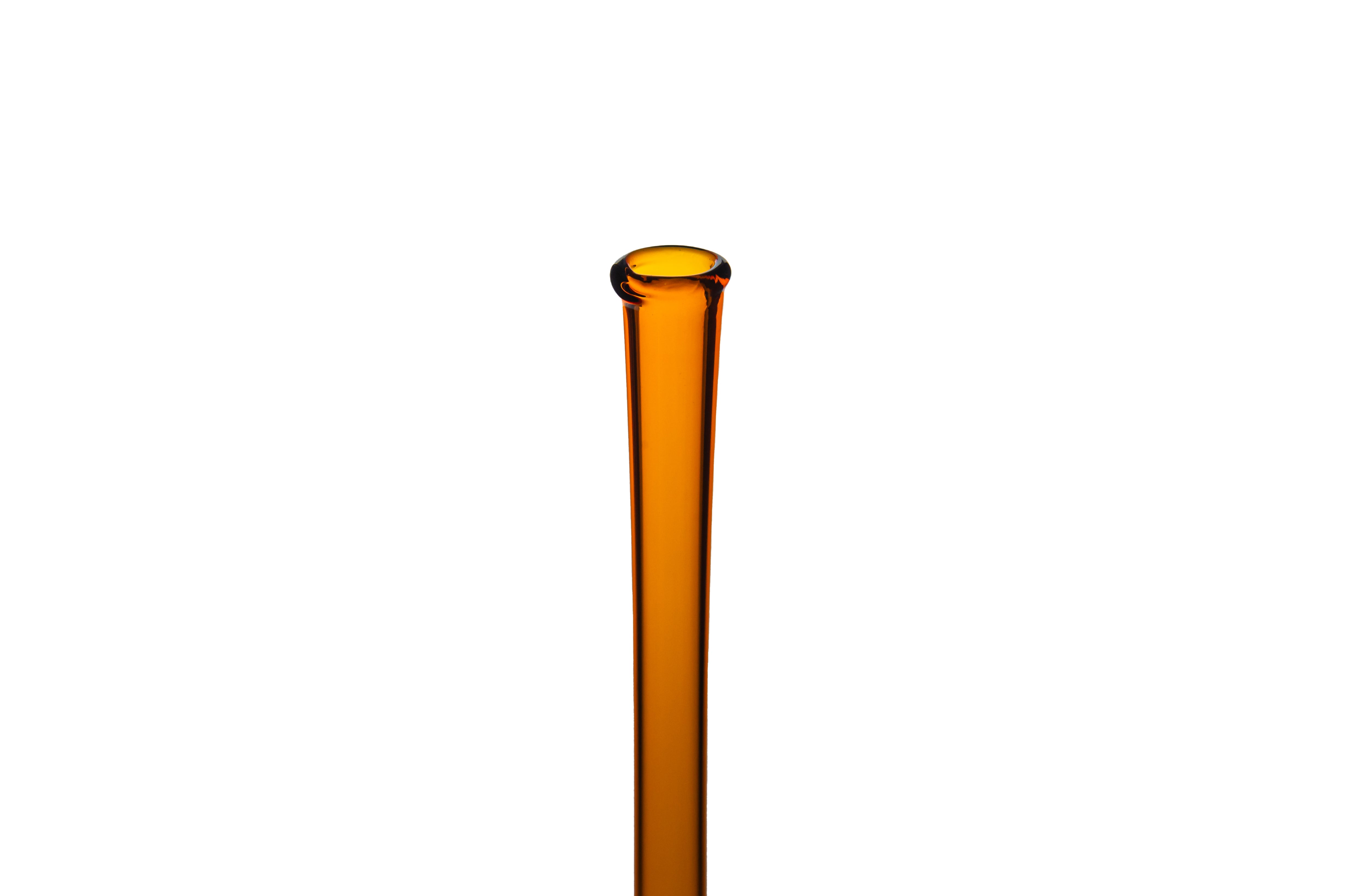 Vaporetto Essenza vaso vetro Murano arancione H 30 cm