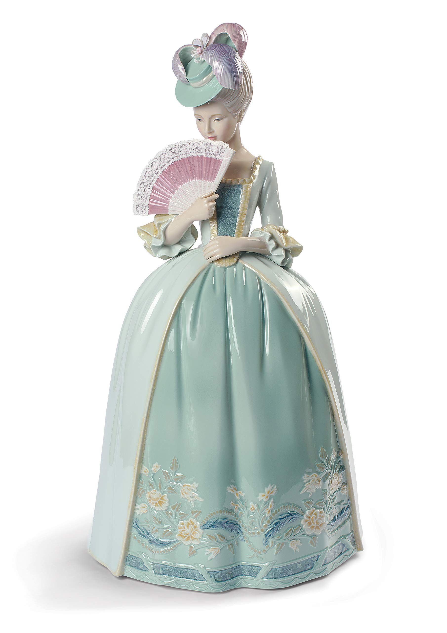 Lladró Sculture Baci statua donna azzurro porcellana
