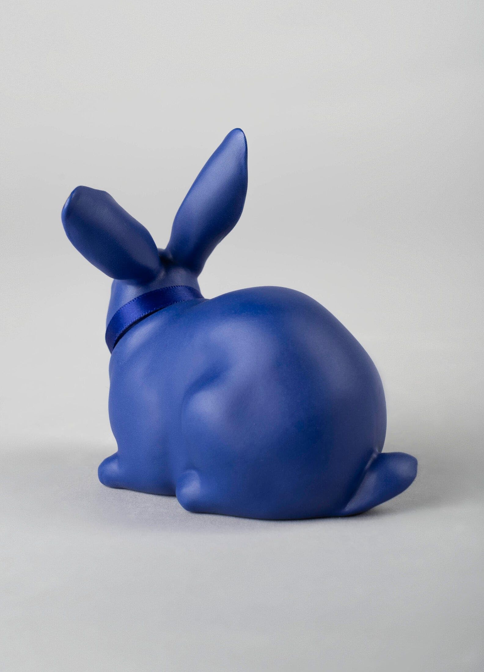Lladró Coniglio litofania azzurro oro porcellana decorativa