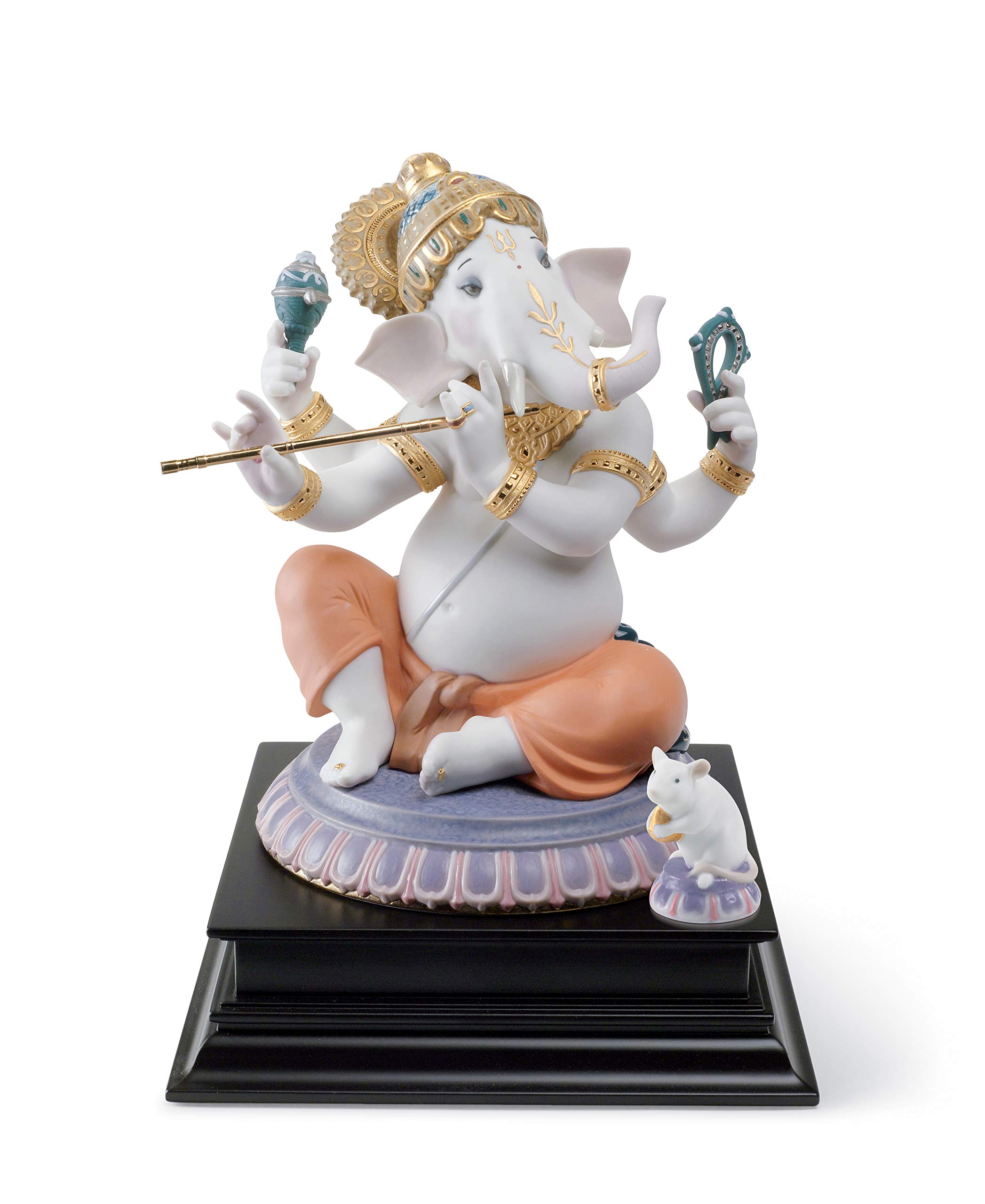Lladró Alta Porcellana Ganesha con Bansuri statuetta edizione limitata