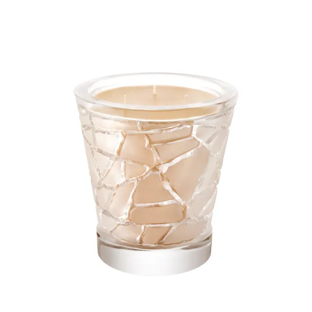 René Lalique Mineral candela profumata in cristallo ambrata