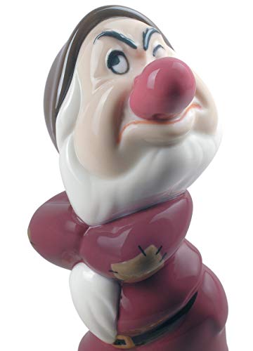 Lladró Disney Brontolo statua porcellana nanetto Biancaneve