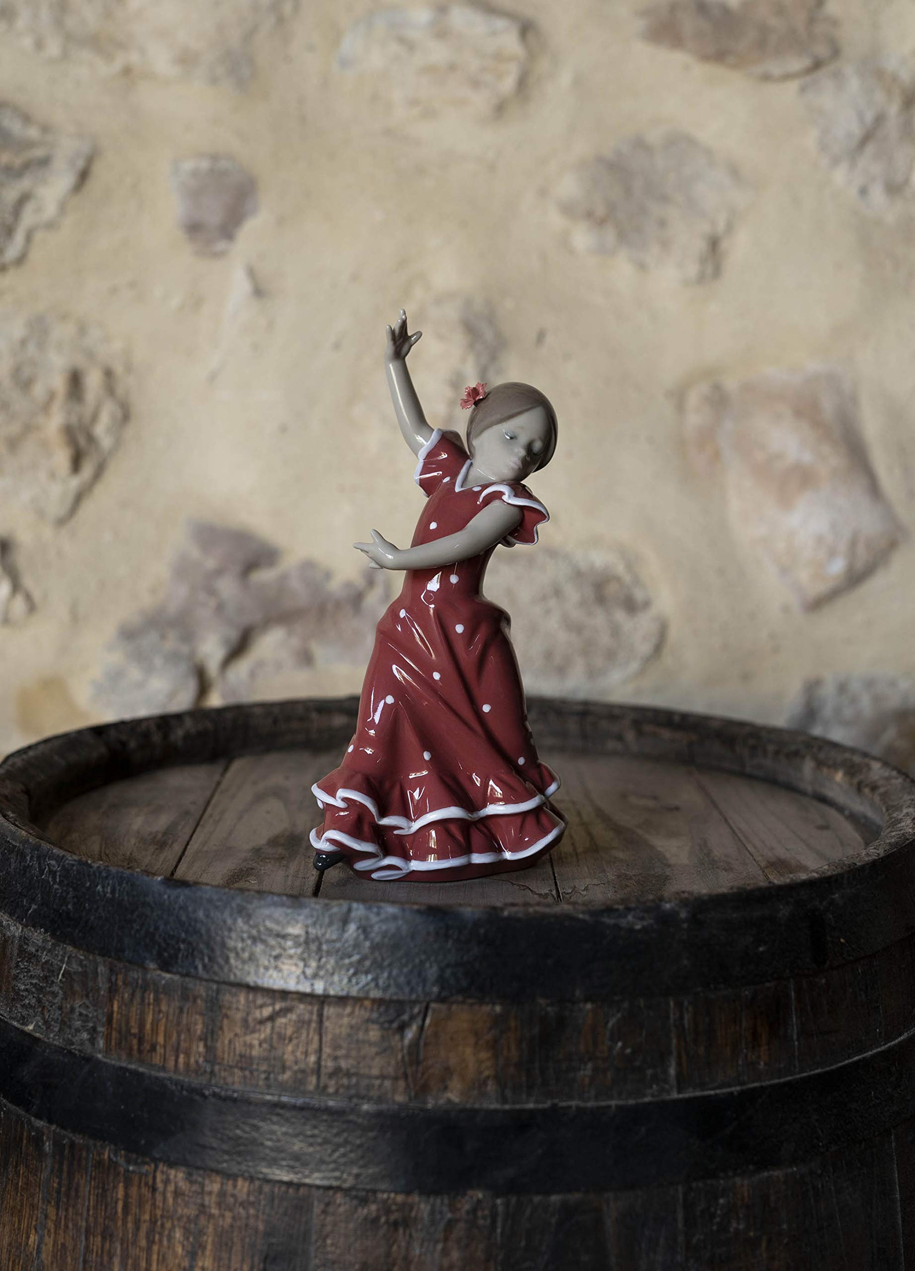 Lladró Sculture Ballerina Figurina Porcellana Rossa 19 cm