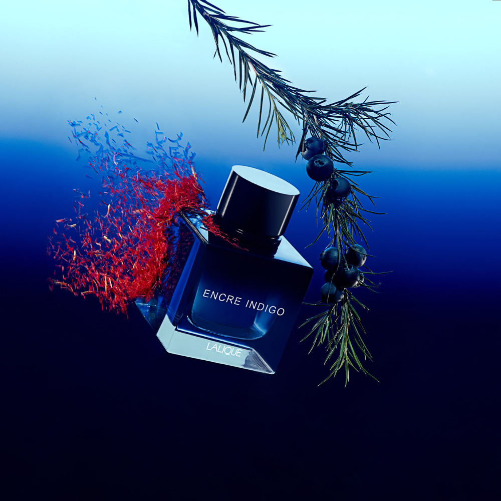 René Lalique Encre Indigo profumo uomo 50 ml legnoso