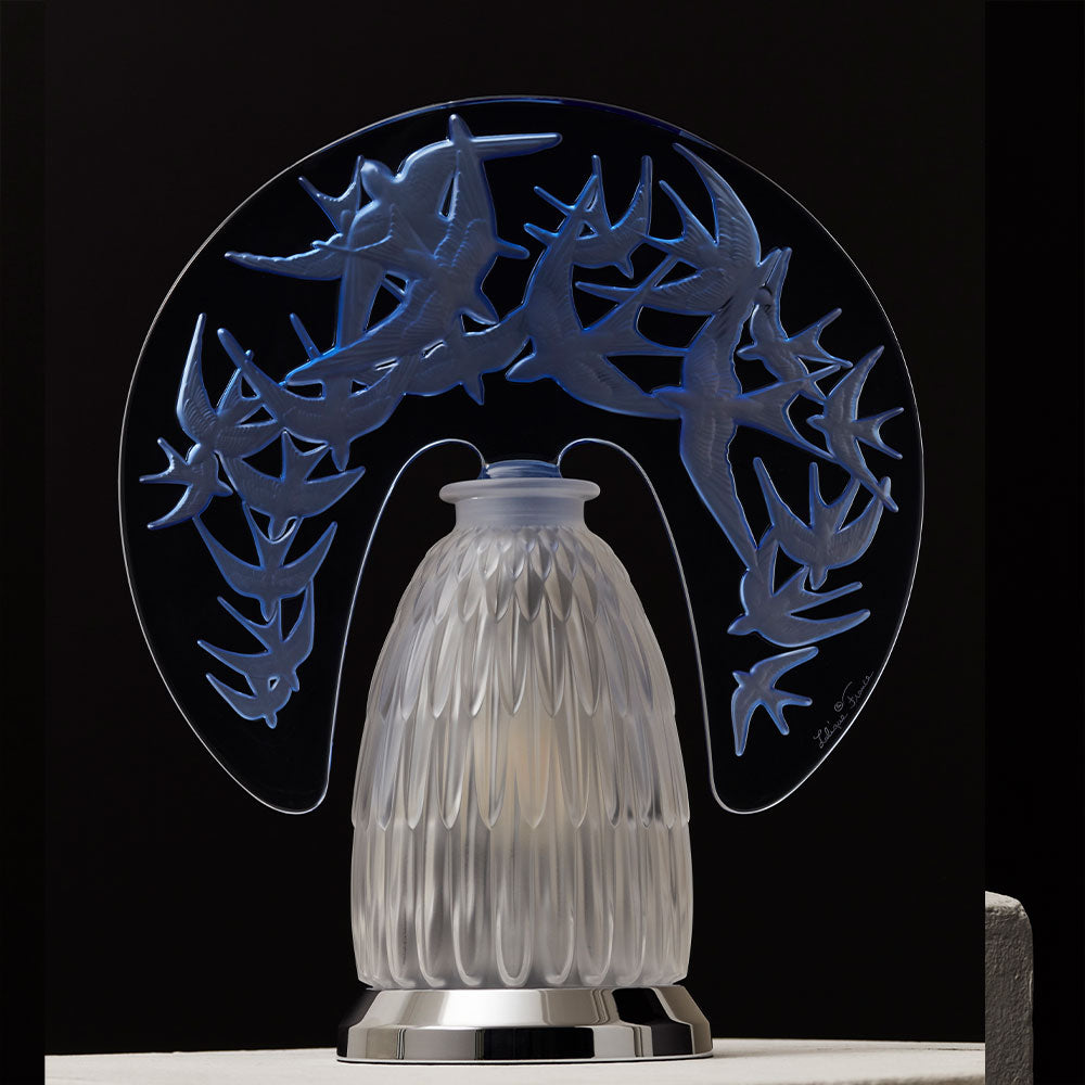 René Lalique Swallows lampada cristallo taglia unica blu