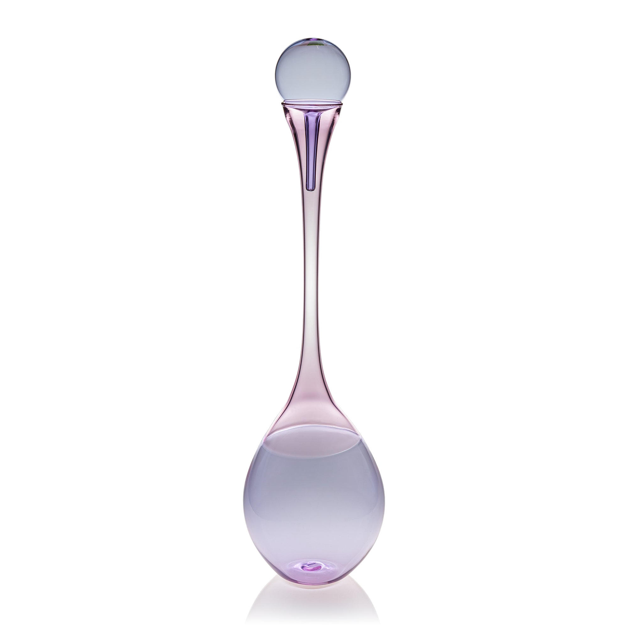 Vaporetto Primadonna vaso Murano rosa viola con tappo 40 cm