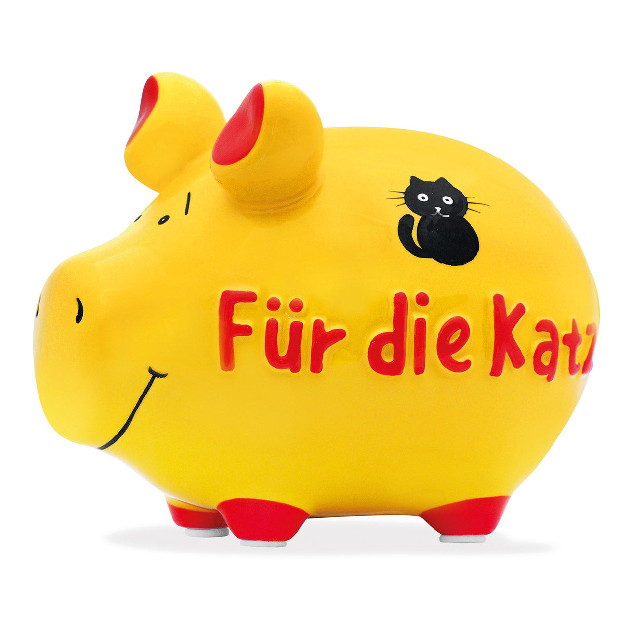 Sparschwein Kleinschweine Für die Katz salvadanaio piccolo giallo