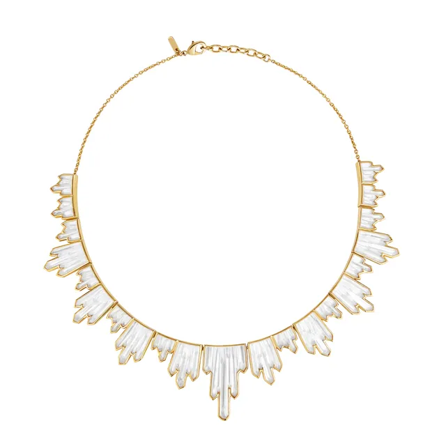 René Lalique Jewellery Collana Terramineral 21 cristalli oro