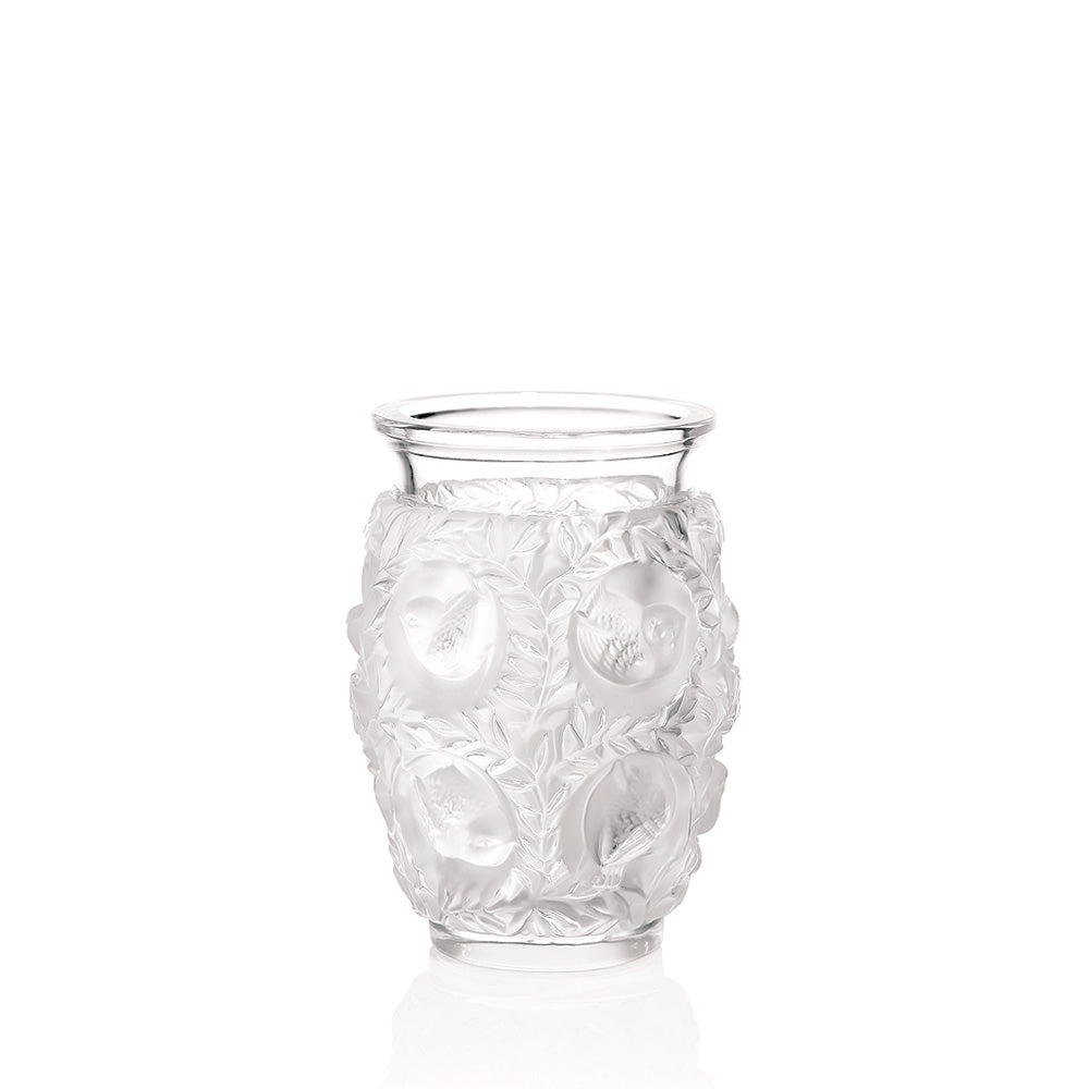 Lalique Bagatelle vaso in cristallo incolore uccelli