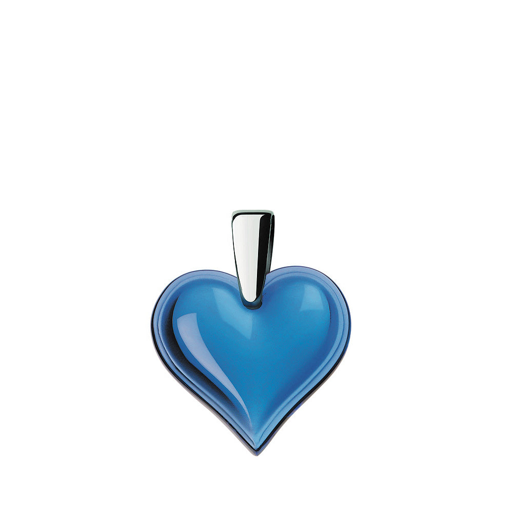 René Lalique Amoureuse Beaucoup ciondolo cuore blu