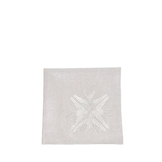 Lalique Hirondelles tovagliolo ricamato rondini
