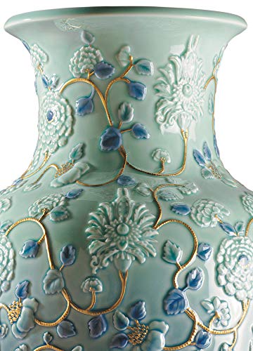 Lladró Accessori Vaso Peonie vaso lustro oro porcellana