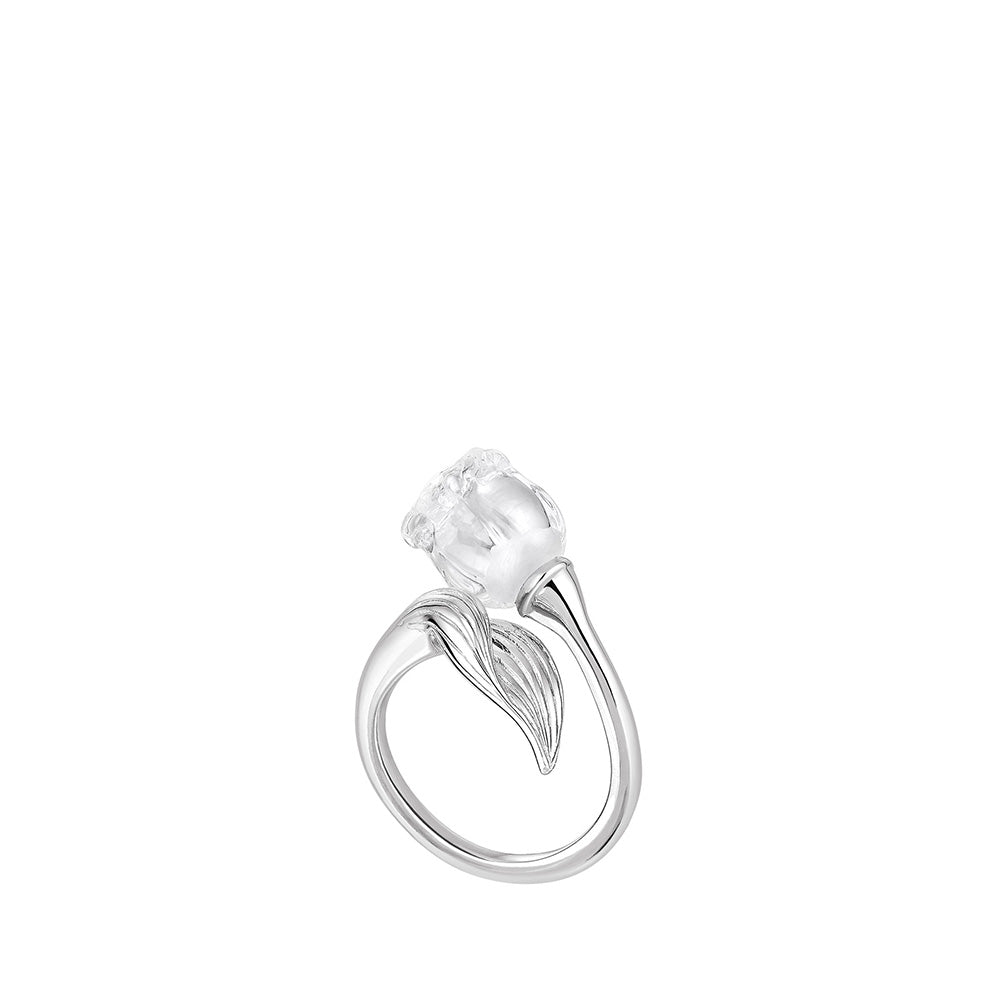 René Lalique Muguet anello argento mughetto misura 53