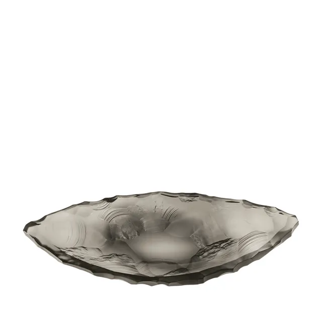 Lalique Silex Coppa Cristallo Grigio Taglia M