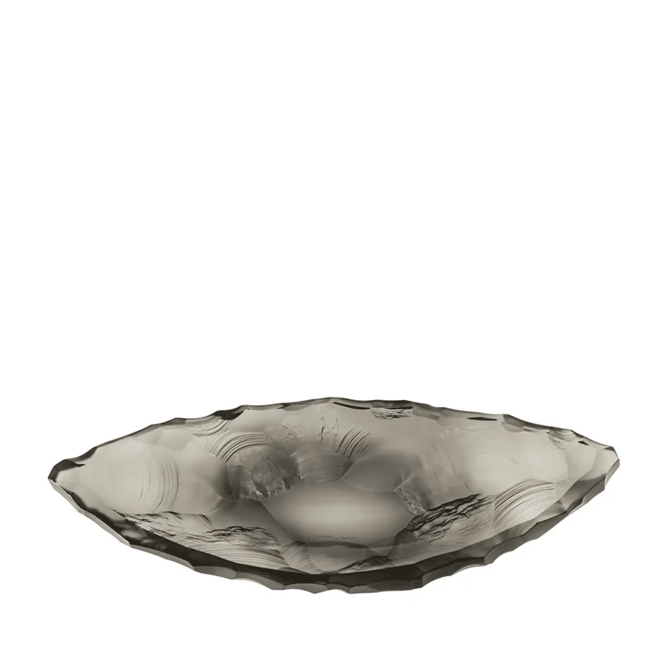 Lalique Silex Coppa Cristallo Grigio Taglia M