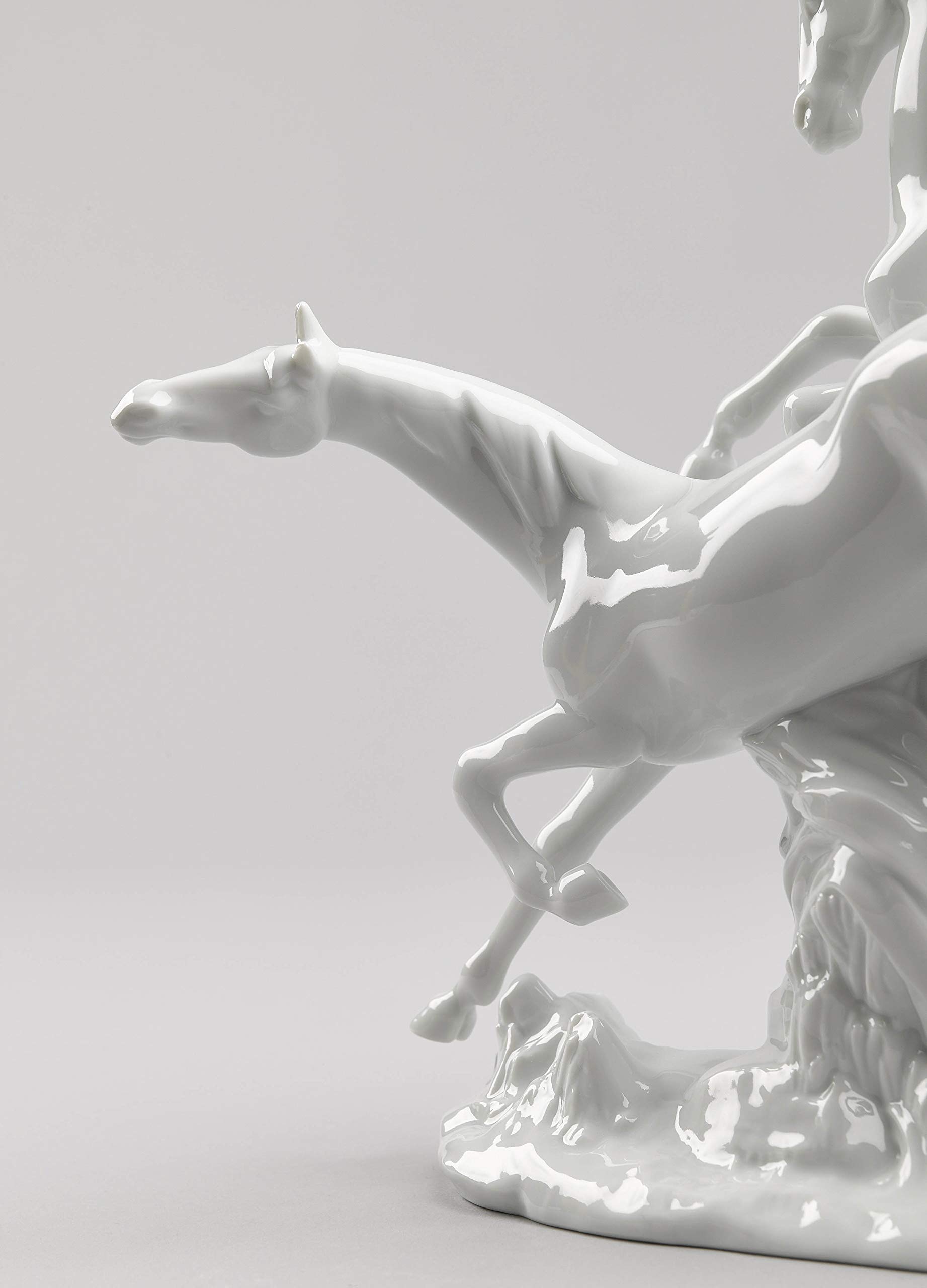 Lladró Cavalli figurina porcellana bianca galoppo