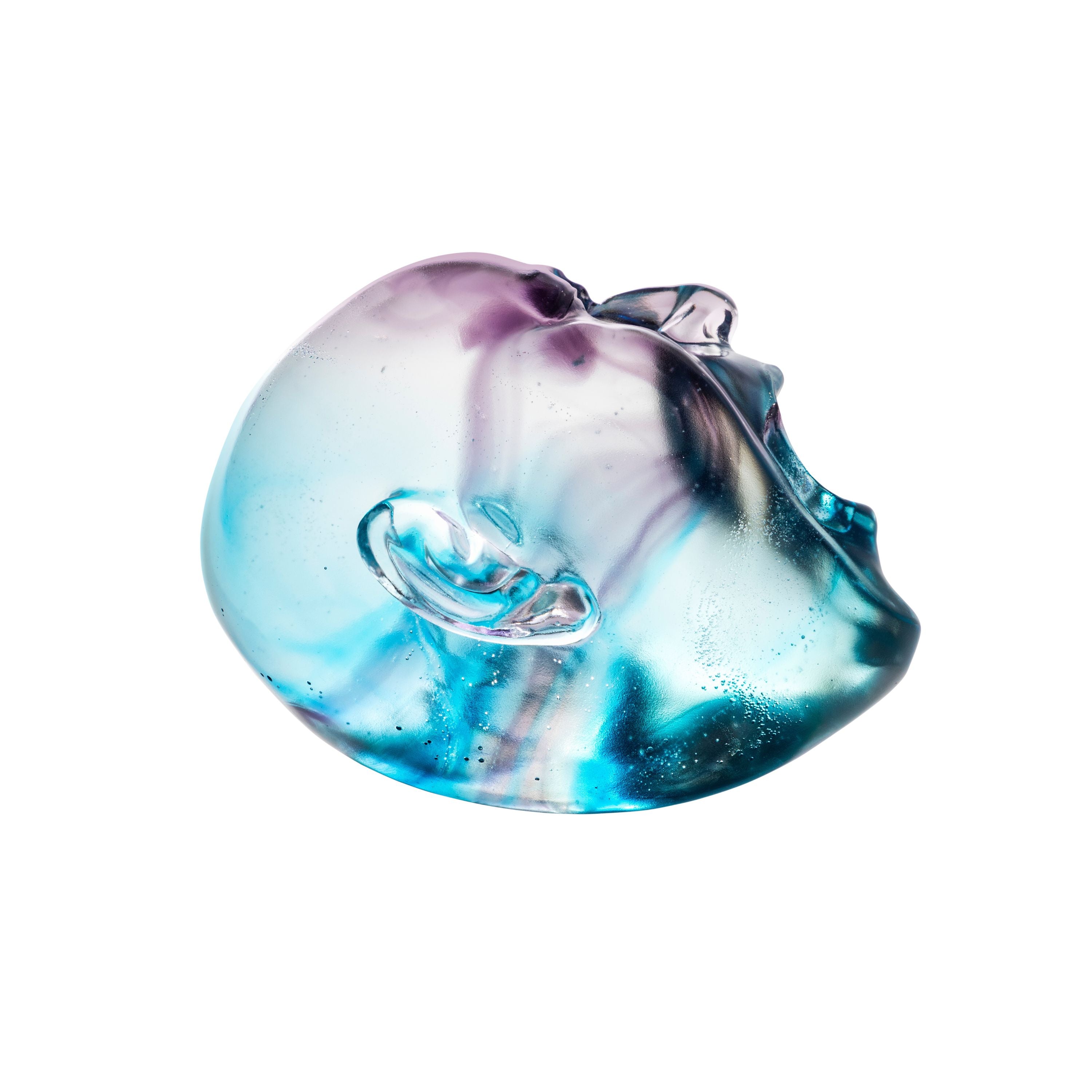 Lalique Art Yawning Man Fang Lijun Scultura Blu L