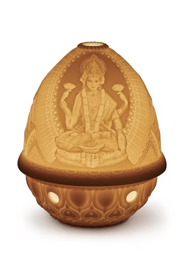 Lladró Litofania Dea Lakshmi Lampada Porcellana