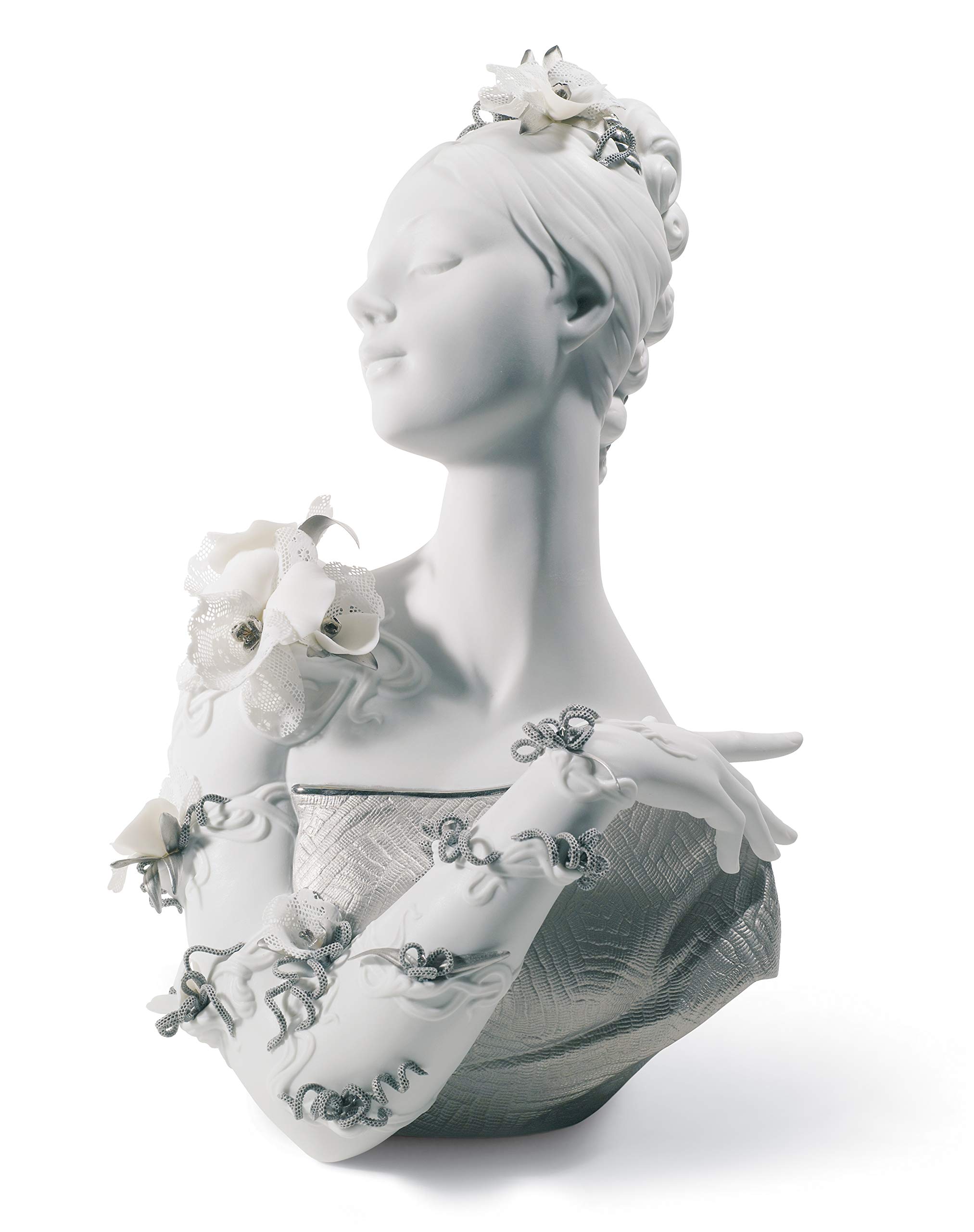 Lladró My Fair Lady Busto Scultura Porcellana Lustro Argento