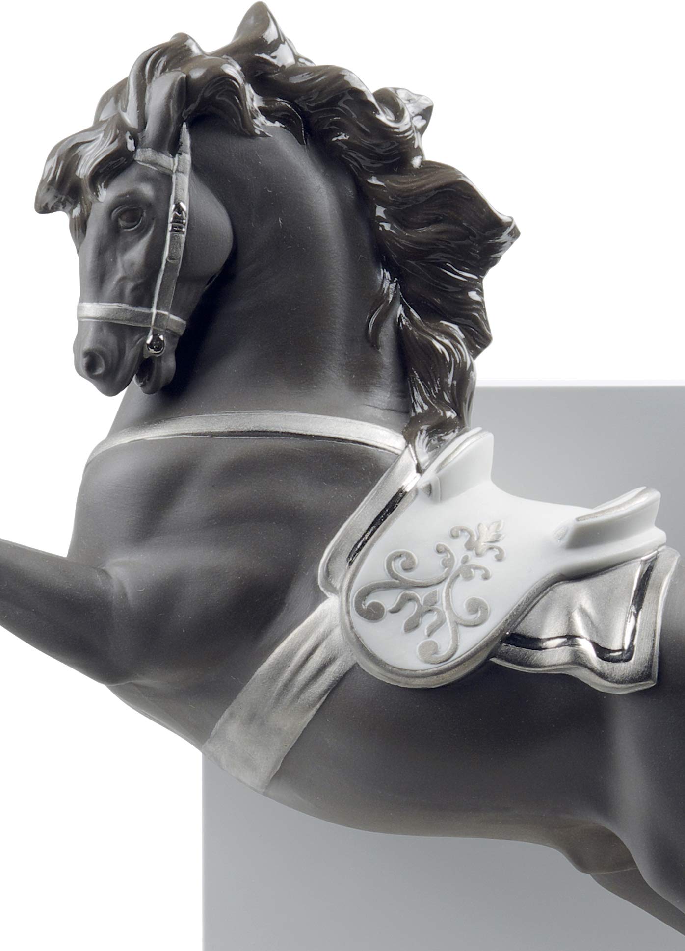 Lladró Sculture Cavallo Pirouette statua argento