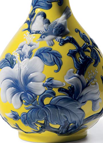 Lladró Accessori Decorativi Vaso Gorriones vaso giallo