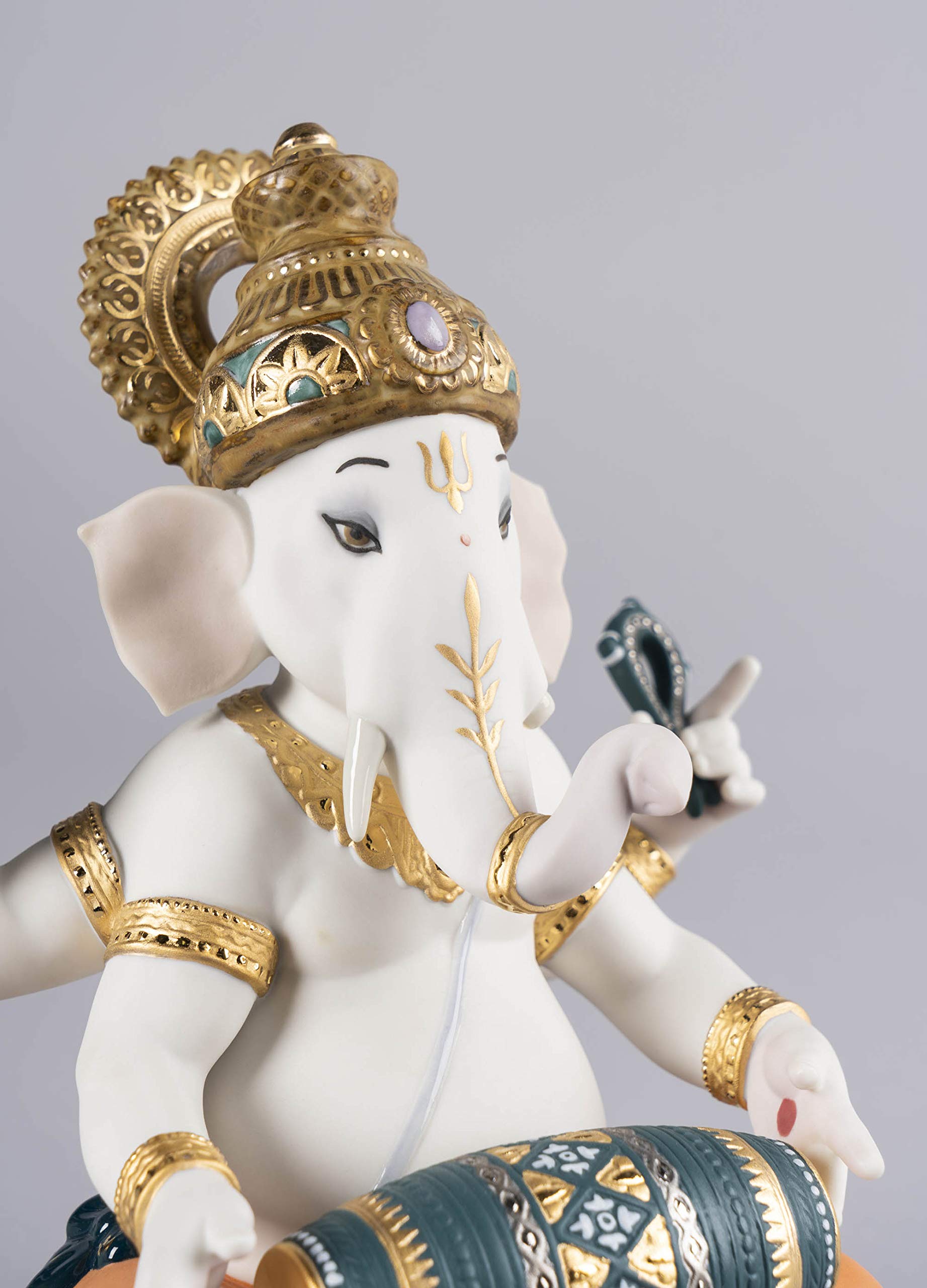 Lladró Ganesha con Mridangam Figurina Edizione Limitata