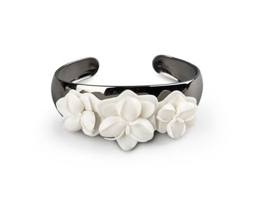Lladró Gioielli Orchidea Bracciale in porcellana fiore bianco