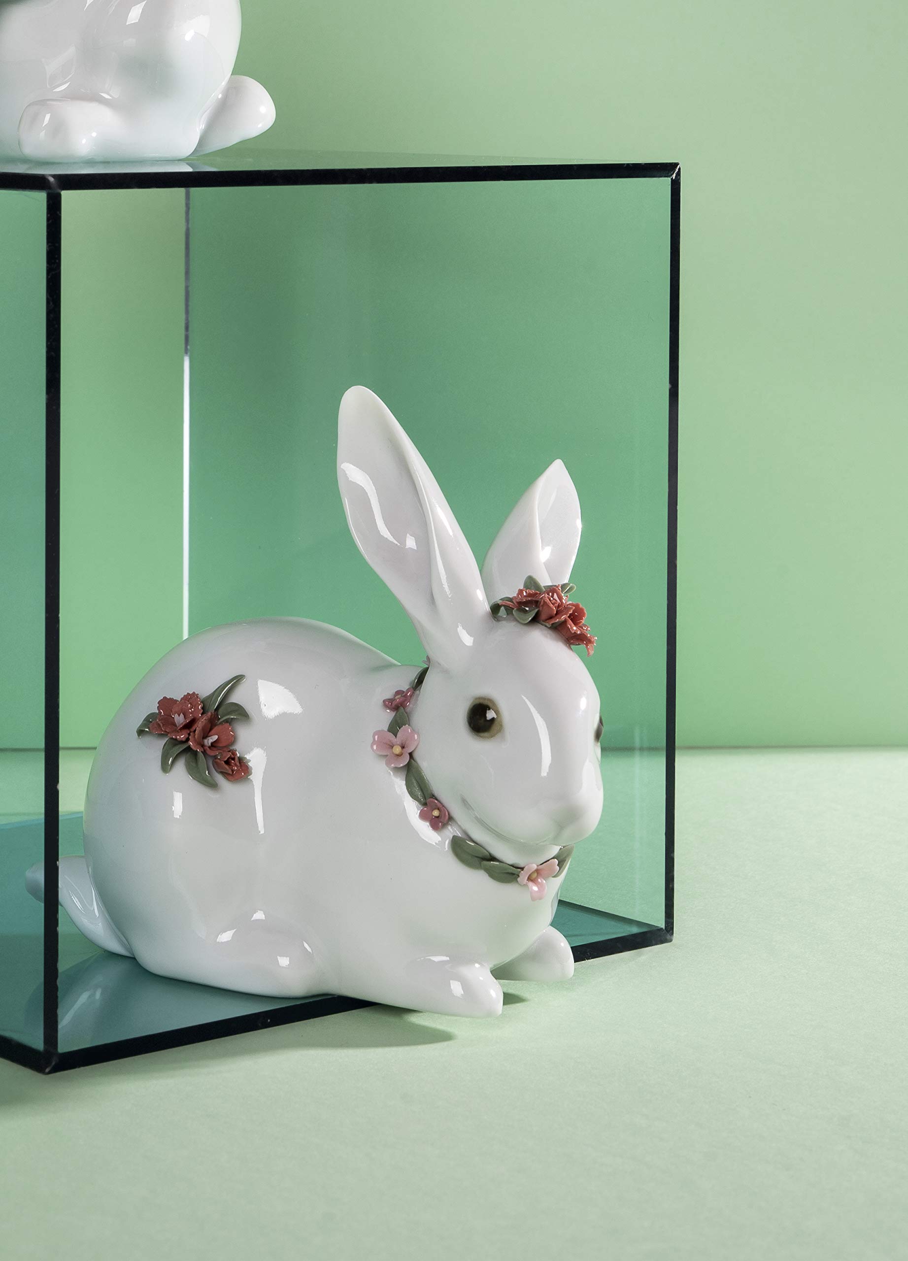 Lladró Sculture Coniglio con Fiori figurina porcellana garofani