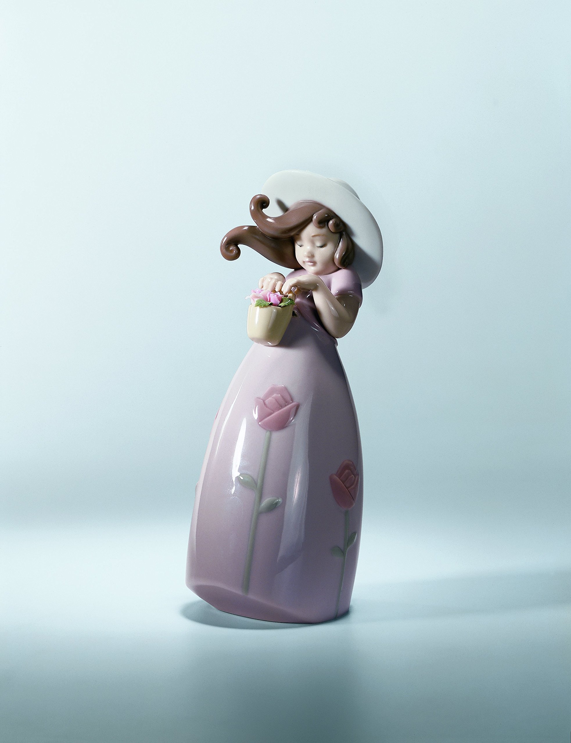 Lladró Sculture Bimba Piccola Rosa figura ragazza porcellana