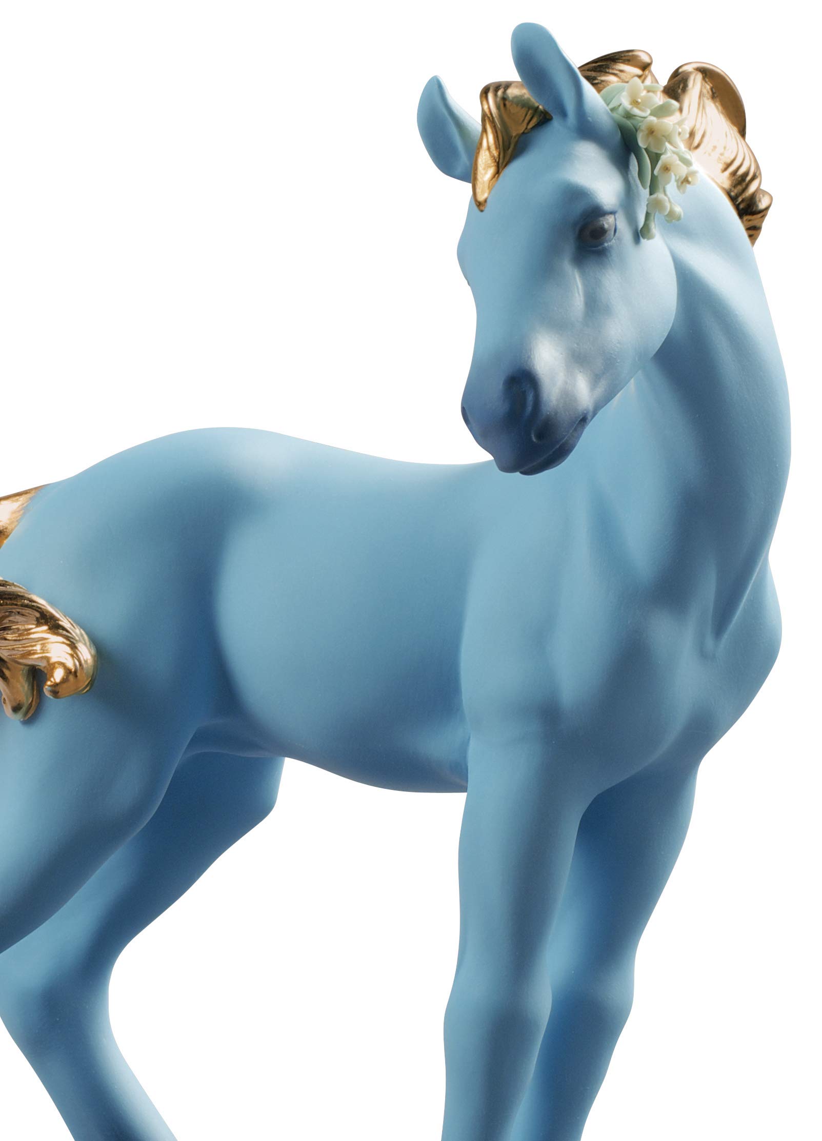 Lladró Sculture Il Cavallo statuetta azzurra edizione limitata