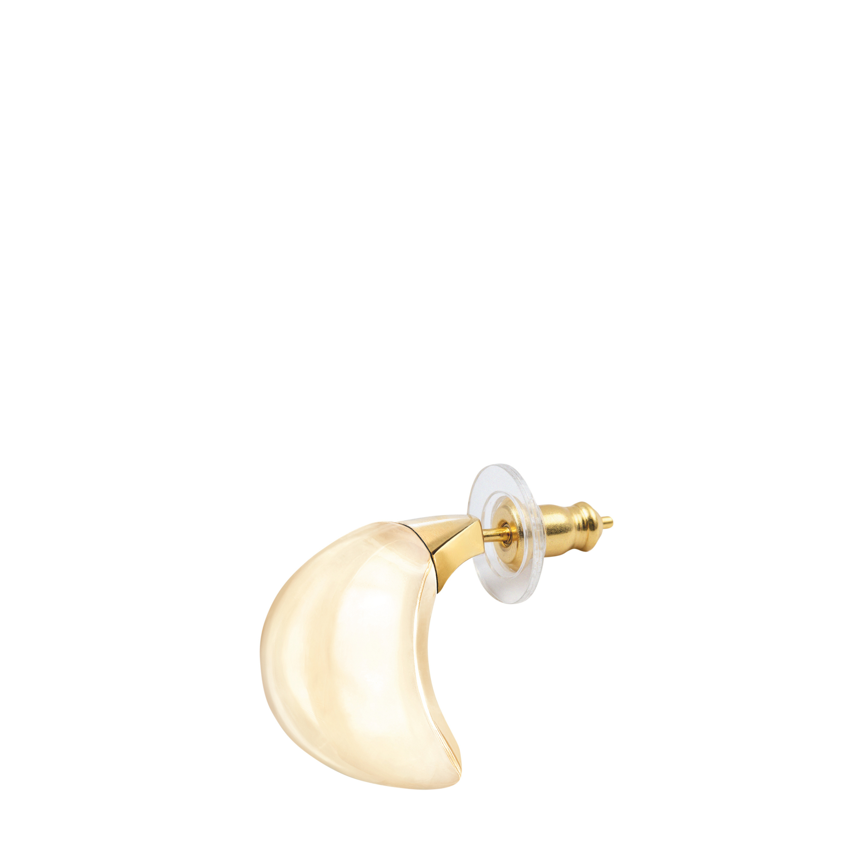 Lalique Cabochon Orecchini Cristallo Placcato Oro 18K TU