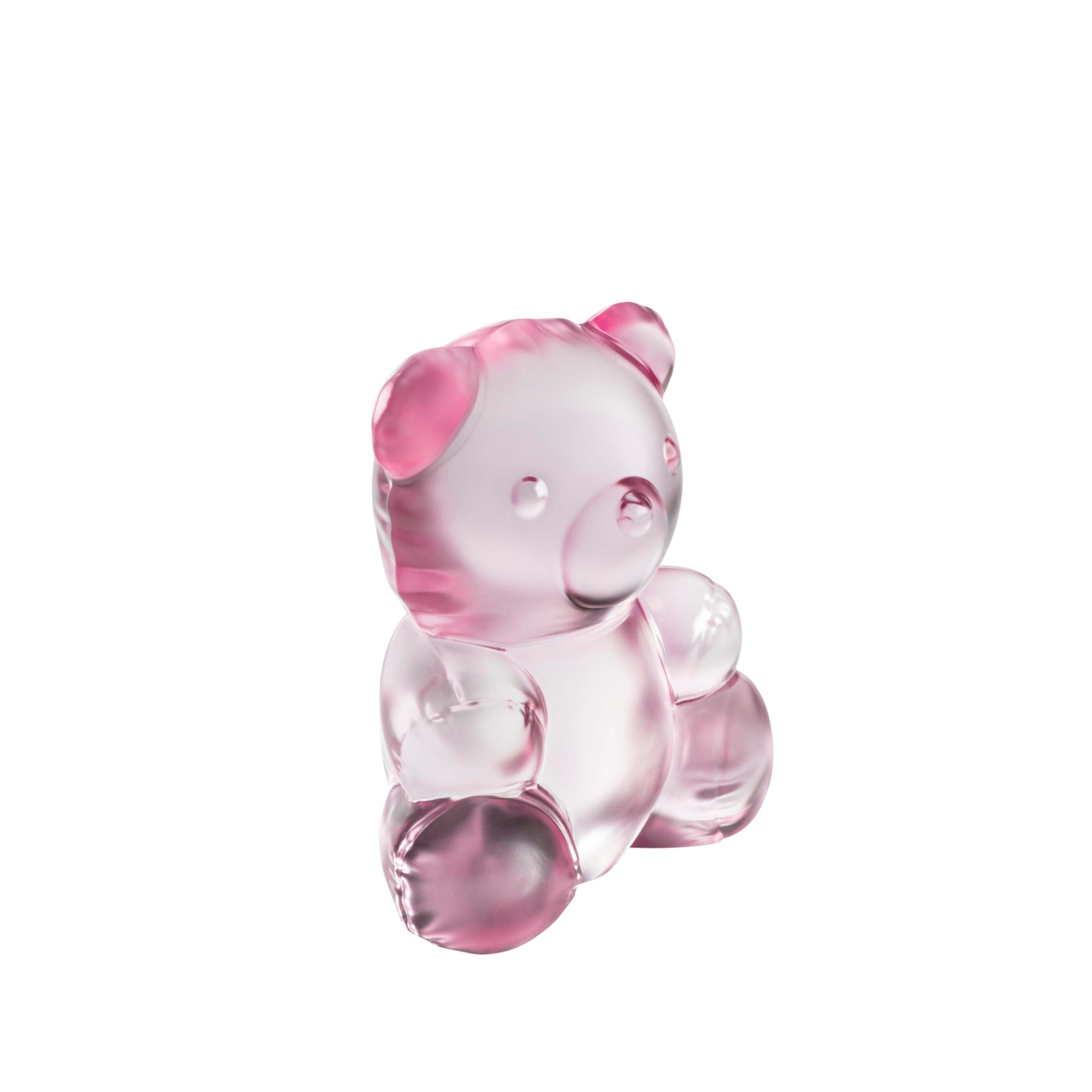 René Lalique Teddy Air scultura orso cristallo rosa L