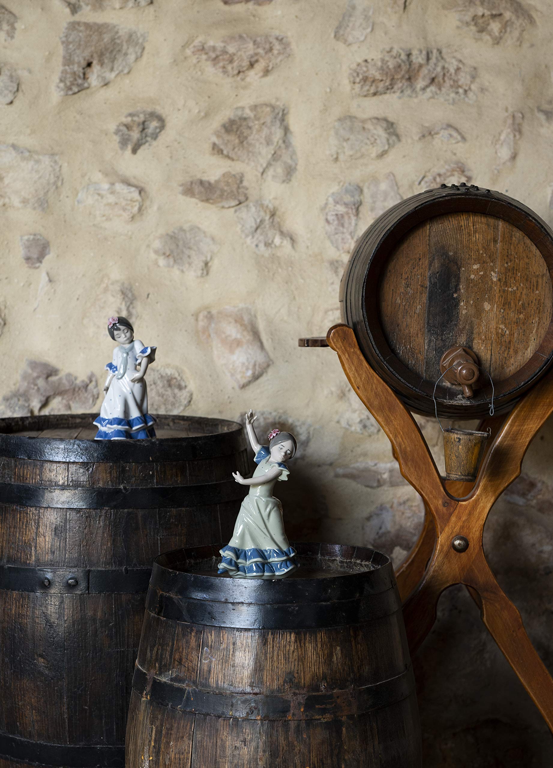 Lladró Sculture Ballerina Azzurro statuetta porcellana flamenco