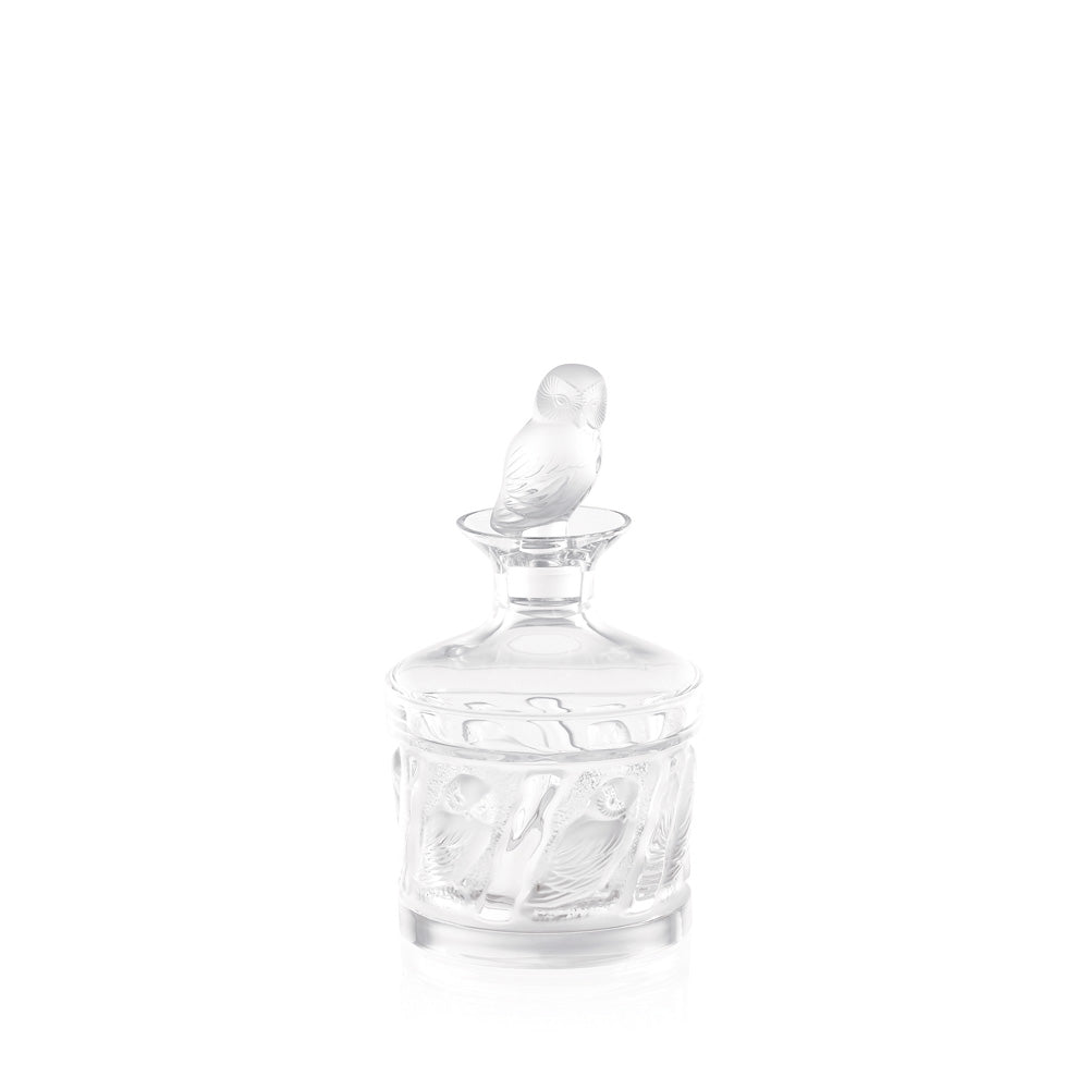 René Lalique Hulotte caraffa gufo in cristallo incolore