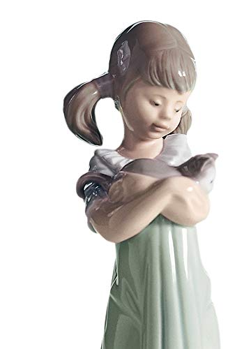 Lladró Sculture Ragazza con Gattini figurina porcellana