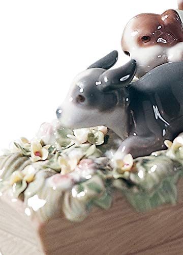 Lladró Bimba Carretta di Fiori figurina porcellana fatta a mano