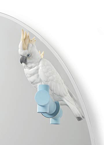 Lladró Parrot Shine II specchio porcellana decorativo da parete