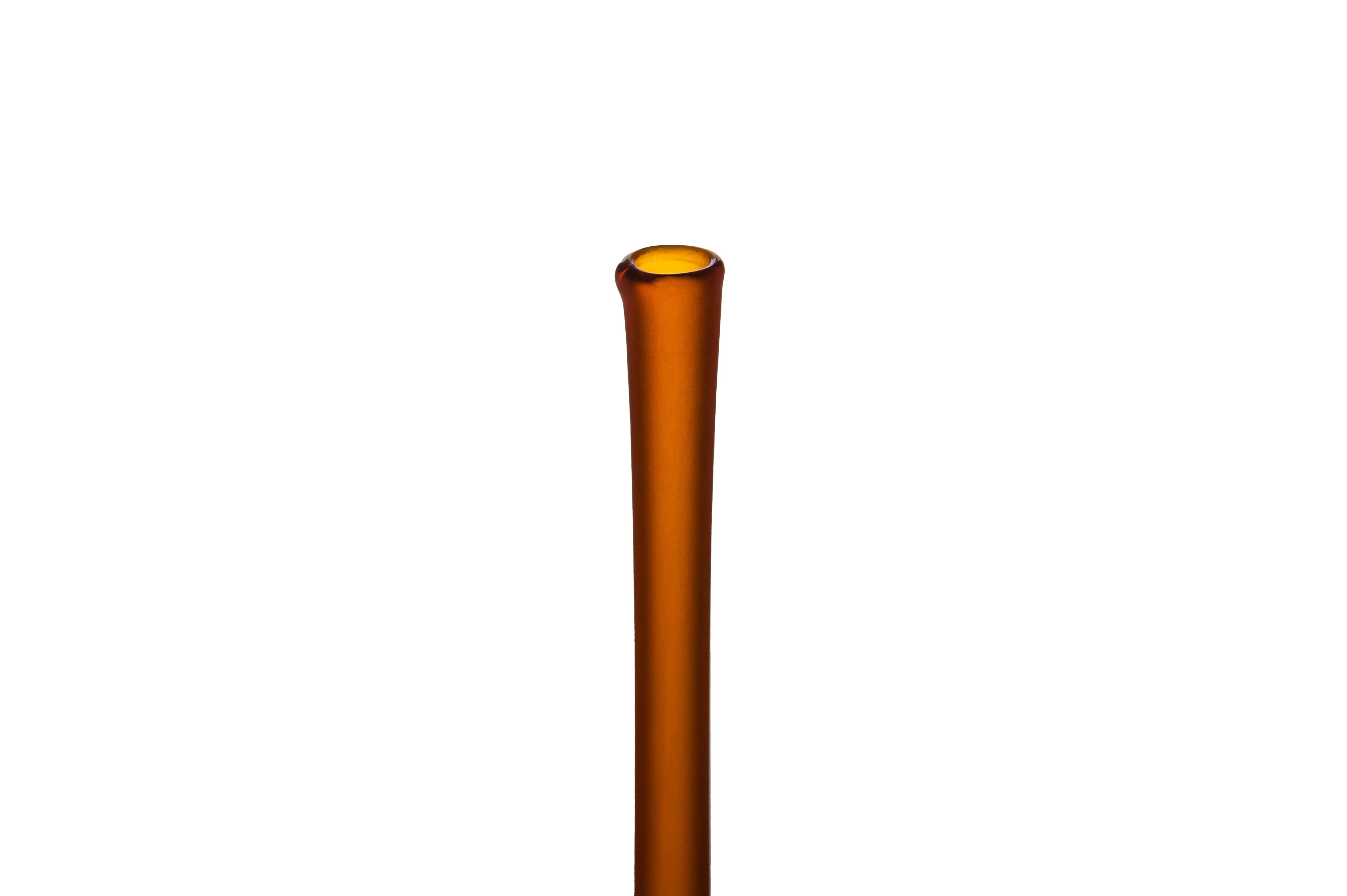 Vaporetto Essenza vaso vetro Murano arancione H 30 cm