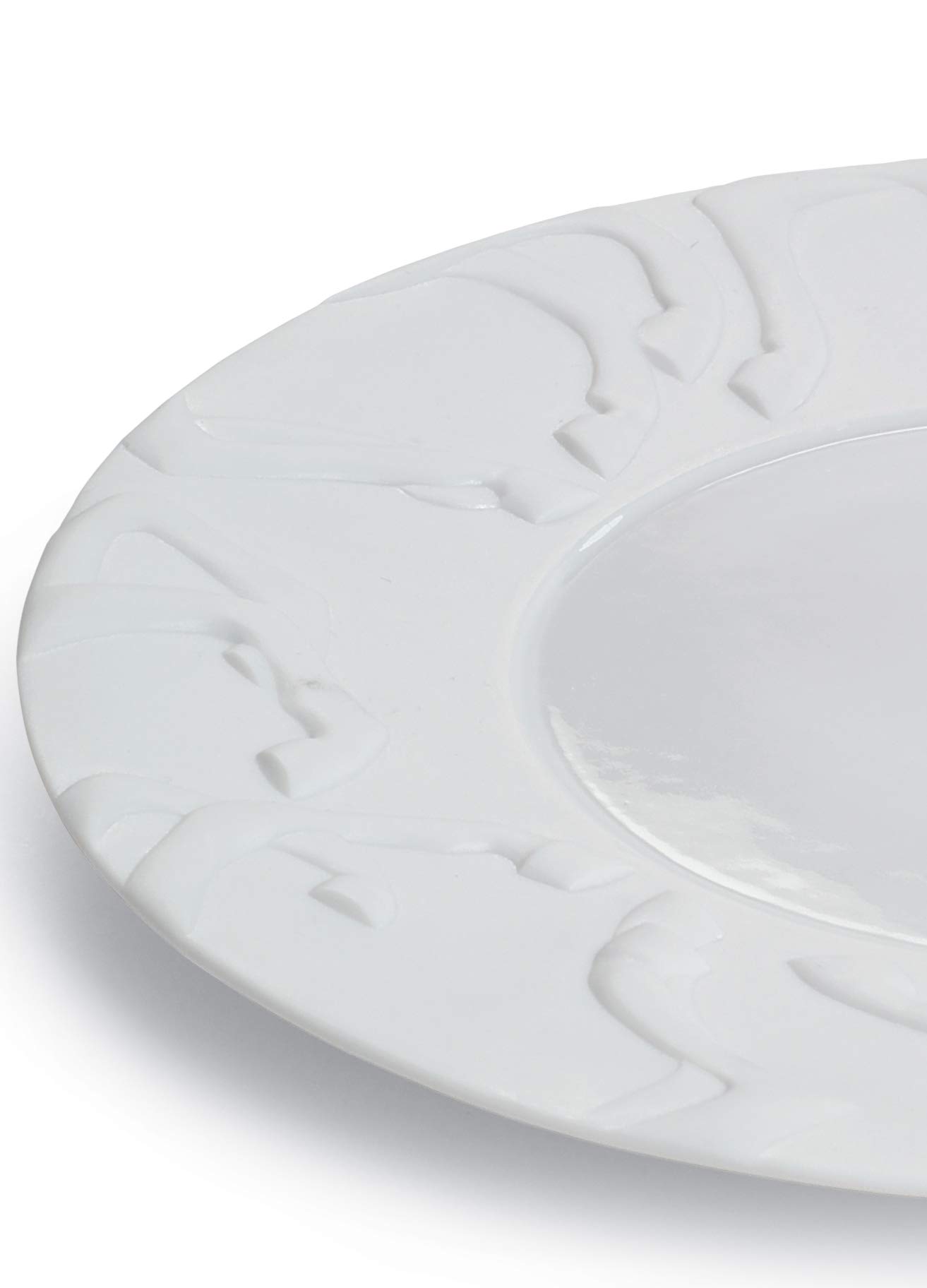 Lladró Accessori Equus piatto in porcellana bianco lucido