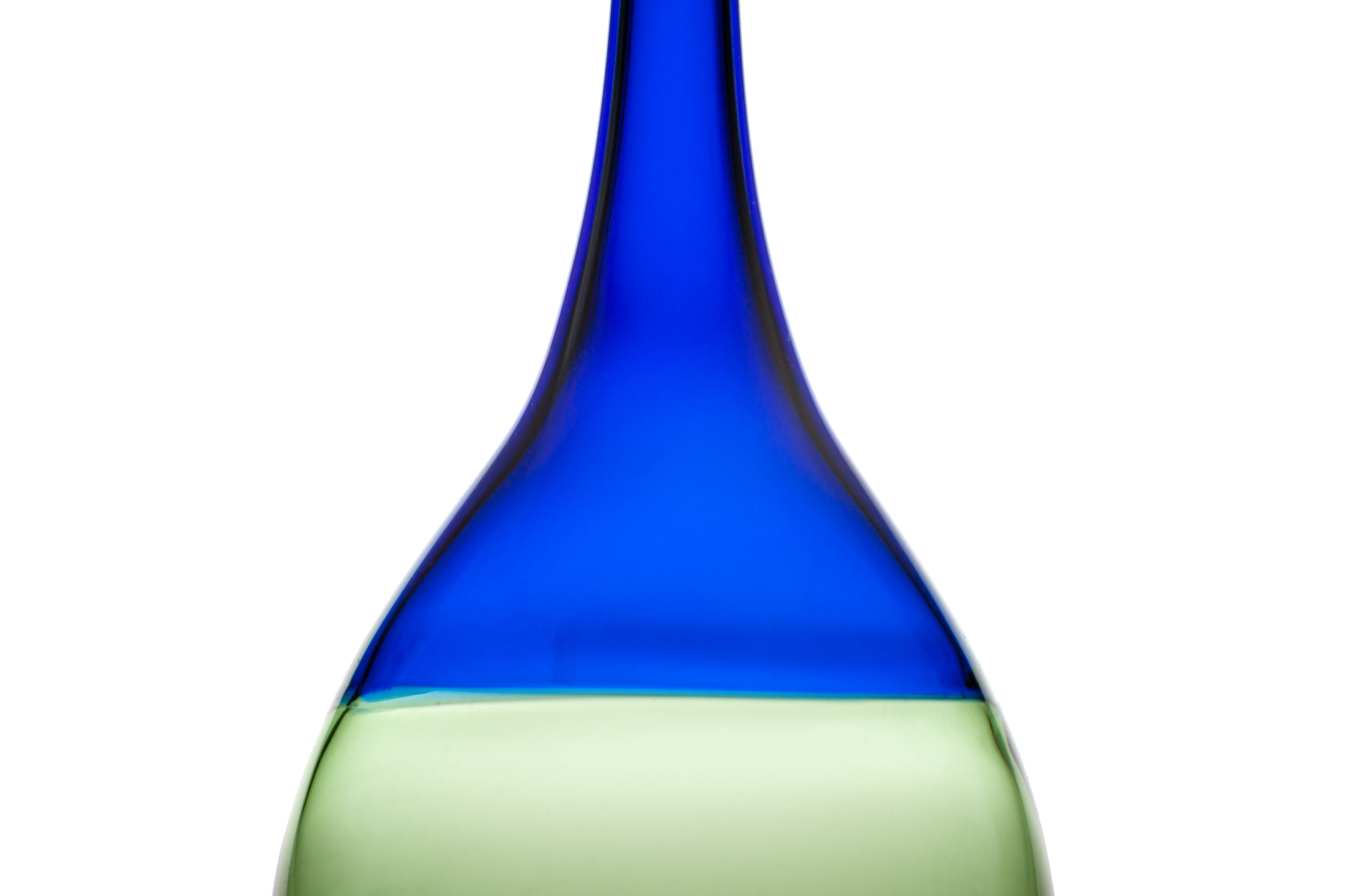 Vaporetto Dolcevita N°3 vaso Murano incalmo blu 17 cm
