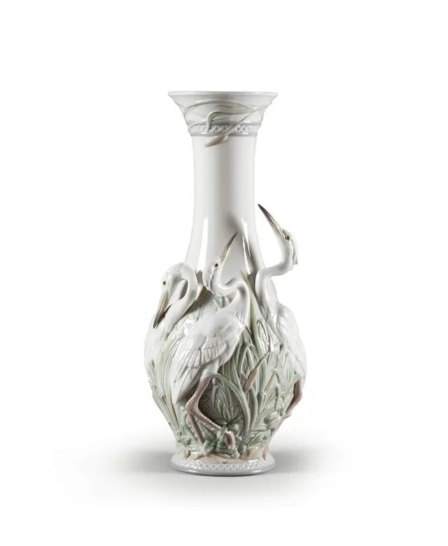 Lladró Accessori Decorativi Garzas Reales vaso porcellana Buccaro