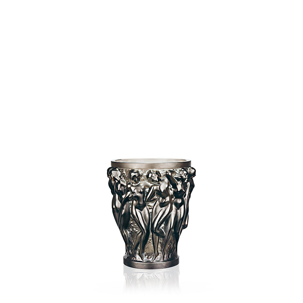 René Lalique Bacchantes vaso piccolo S cristallo satinato
