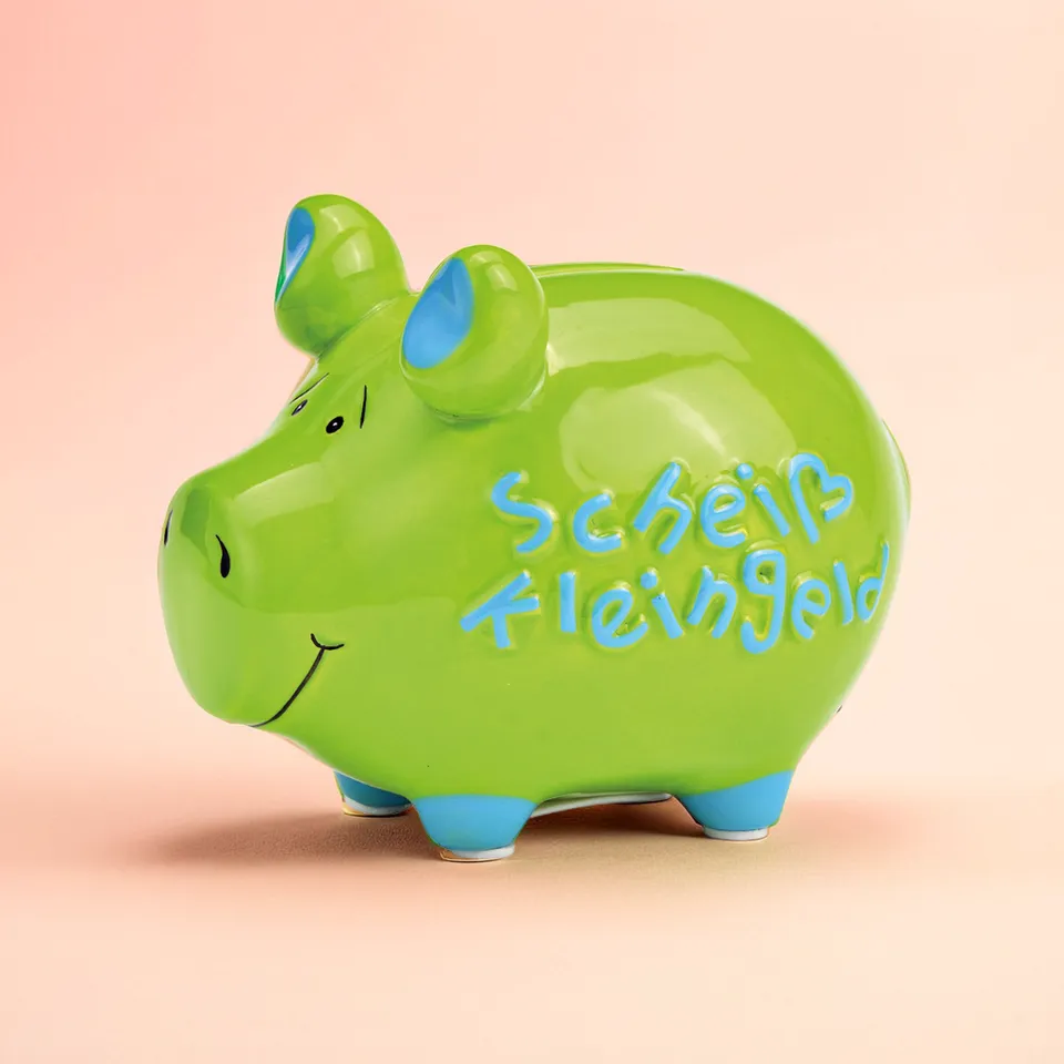 Sparschwein Company Scheiß Kleingeld salvadanaio maiale piccolo verde