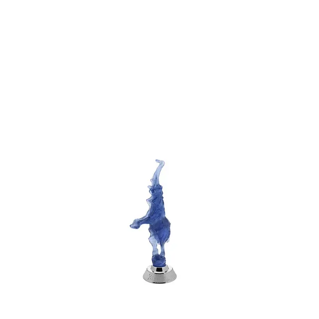 Lalique Dancing Elephant scultura cristallo blu Bugatti