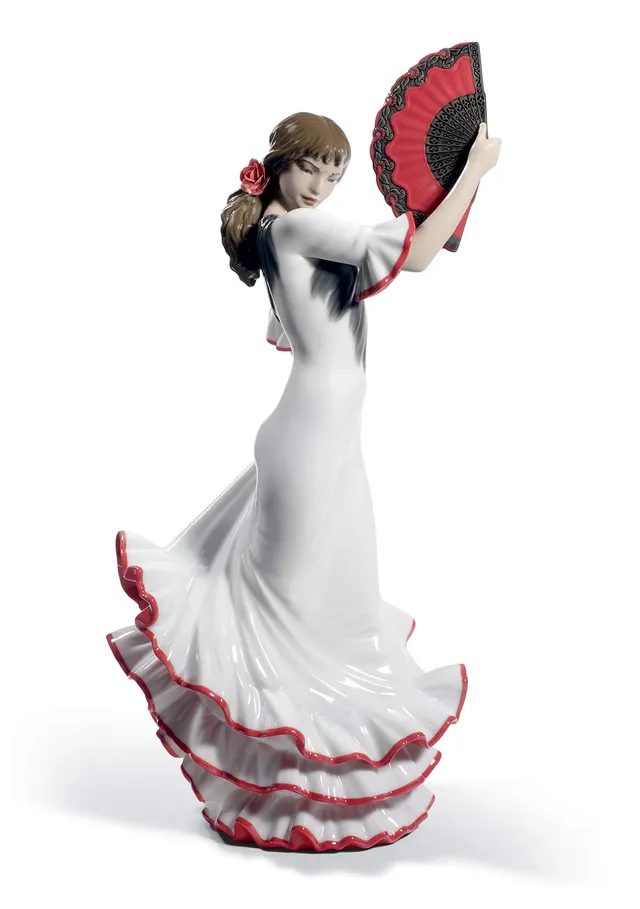 Lladró Anima e Passione flamenco figurina porcellana rossa